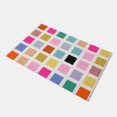 Karo Farbiges geometrisches Schachbrett des Mittel Fußmatte (Schrägansicht)