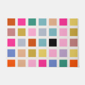 Karo Farbiges geometrisches Schachbrett des Mittel Fußmatte (Vorderseite)