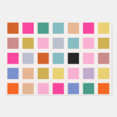 Karo Farbiges geometrisches Schachbrett des Mittel Geschenkpapier Set (Vorderseite 2)