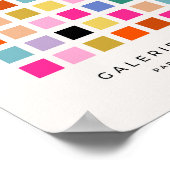 Karo Farbiges geometrisches Schachbrett des Mittel Poster (Ecke)