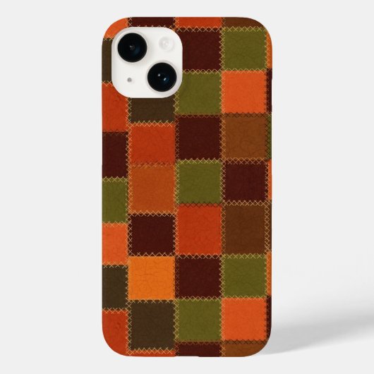 Karo-Faux-Patchwork Case-Mate iPhone Hülle (Rückseite)