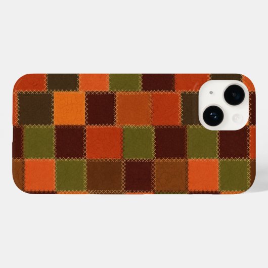 Karo-Faux-Patchwork Case-Mate iPhone Hülle (Rückseite (Horizontal))