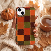 Karo-Faux-Patchwork iPhone Hülle