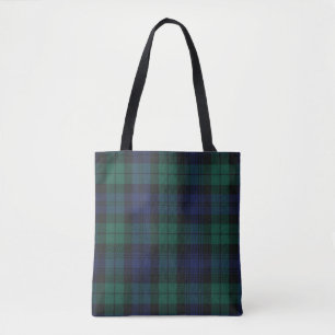 Karo-Festtagsklassiker Rustikal Grün Tartan Tasche