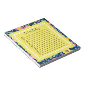 Karo für den  "Navy Blue Niedlich Blume", um Notep Notizblock (angewinkelt)