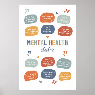 Karo für psychische Gesundheit im BoHo-Klassenraum Poster