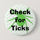 Karo für Ticks - Lyme-Krankheitsanzeiger Button (Vorderseite)