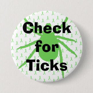 Karo für Ticks - Lyme-Krankheitsanzeiger Button