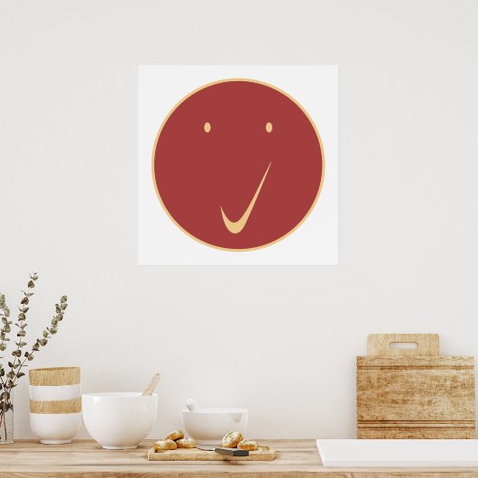 Karo Gesicht - Tick, Cr/Rot. Poster (Küche)