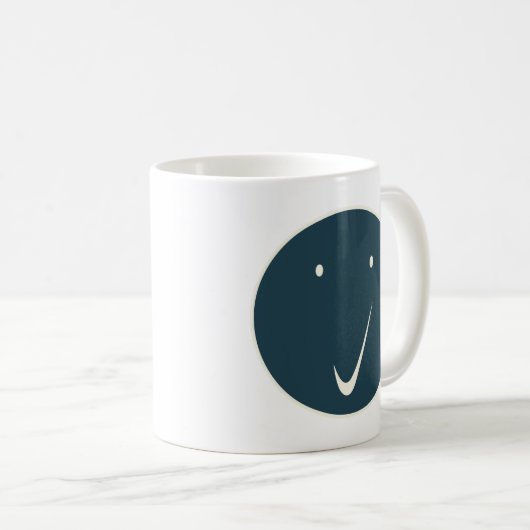 Karo Gesicht - Tick, DarkG/Wh. Kaffeetasse (VorderseiteRechts)