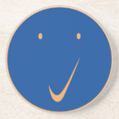 Karo Gesicht - Tick/Orange. Getränkeuntersetzer (Vorne)