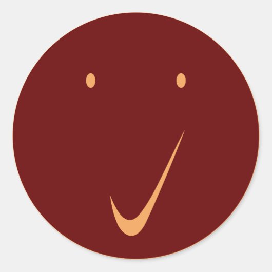 Karo Gesicht - Tick/Orange. Rechteckaufkleber Runder Aufkleber (Vorderseite)