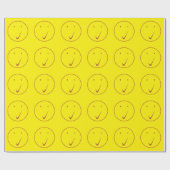 Karo Gesicht - Tick/Schwarz. Geschenkpapier (Flach)