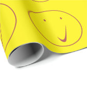 Karo Gesicht - Tick/Schwarz. Geschenkpapier (Rolleneckpunkt)
