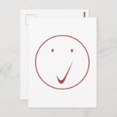 Karo Gesicht - Tick/Schwarz. Postkarte (Vorne/Hinten)