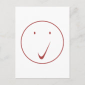 Karo Gesicht - Tick/Schwarz. Postkarte (Vorderseite)