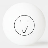 Karo Gesicht - Tick/Schwarz. Tischtennisball (Rückseite)