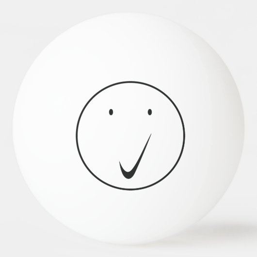 Karo Gesicht - Tick/Schwarz. Tischtennisball (Rückseite)