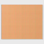 Karo Gingham Pattern Wrapping Paper, Orange Geschenkpapier (Flach)