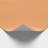 Karo Gingham Pattern Wrapping Paper, Orange Geschenkpapier (Ecke)