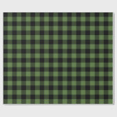 Karo Green und Black Buffalo Geschenkpapier (Flach)