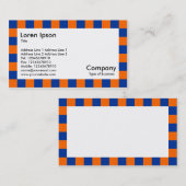 Karo-Grenze - Blau und Orange Visitenkarte (Vorne/Hinten)