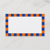 Karo-Grenze - Blau und Orange Visitenkarte (Rückseite)
