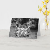 Karo heraus jene Ukuleles! - Zwanzigerjahre Karte (Gelbe Blume)