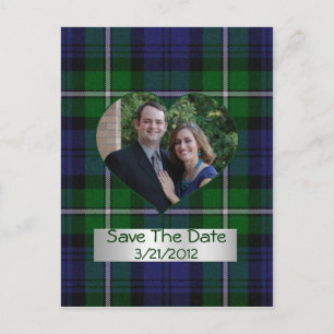 Karo-Herz-Foto-Save-the-Date-Postkarte Ankündigungspostkarte