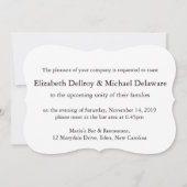 Karo-Herz rosa Hochzeitsessen Probe einladen Einladung (Rückseite)