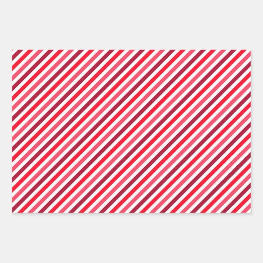 Karo-, Herz- und Streifen, umhüllende Papierblätte Geschenkpapier Set (Vorderseite 3)