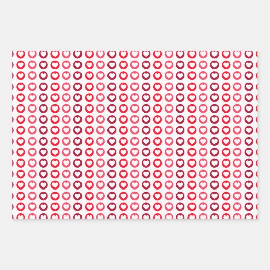 Karo-, Herz- und Streifen, umhüllende Papierblätte Geschenkpapier Set (Vorderseite 2)