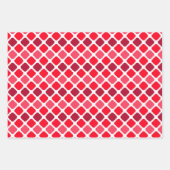 Karo-, Herz- und Streifen, umhüllende Papierblätte Geschenkpapier Set (Vorderseite)