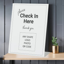 Karo hier Logo QR Counter Desk