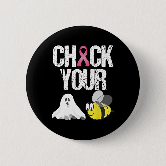 Karo Ihr Bienenstock Brustkrebs Halloween G Button (Vorderseite)