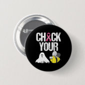 Karo Ihr Bienenstock Brustkrebs Halloween G Button (Vorne & Hinten)