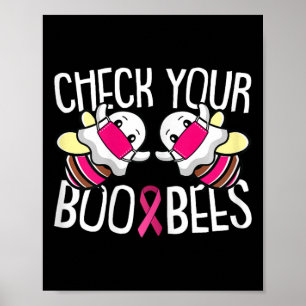 Karo Ihr Boo Bees Breast Cancer Awareness Warrio Poster