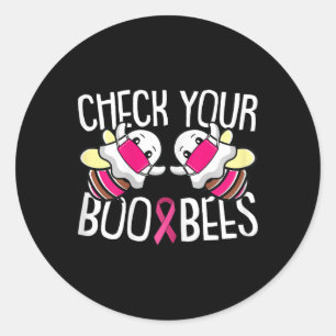 Karo Ihr Boo Bees Breast Cancer Awareness Warrio Runder Aufkleber