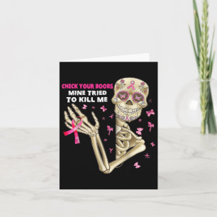 Karo Ihr Brustspass Skeletton Hand Brustkrebs Karte