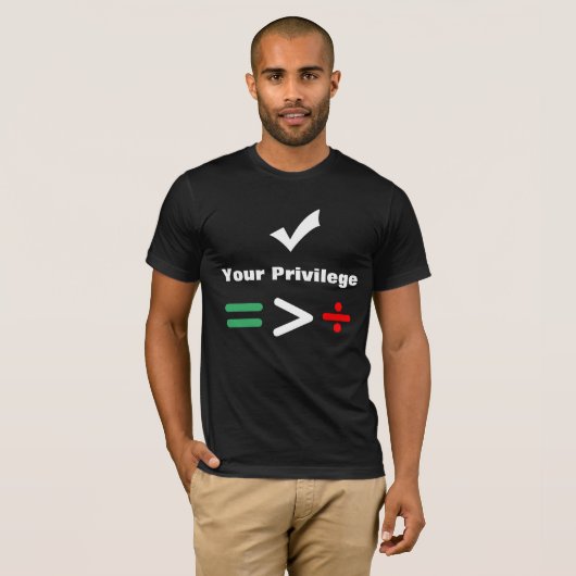 Karo Ihr gleiches größeres des Privileg-| als T-Shirt (Vorne ganz)