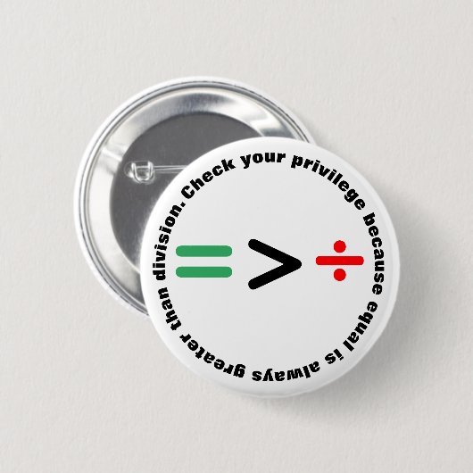 Karo Ihr Privileg Button (Vorne & Hinten)