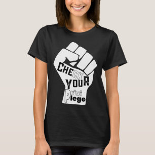Karo Ihr Privileg kämpfen für Gleichheit Schwarz L T-Shirt