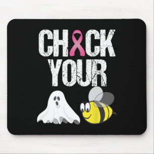 Karo Ihre Boo-Bienen Spaß Brustkrebs Halloween Gi Mousepad