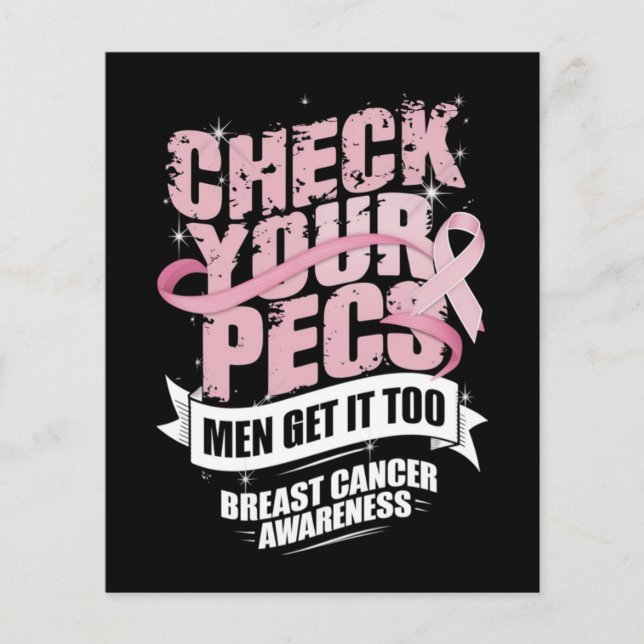 Karo Ihre Pecs Männer Brustkrebs-Bewusstsein (Vorderseite)