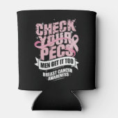 Karo Ihre Pecs Männer Brustkrebs-Bewusstsein Dosenkühler (Rückseite)