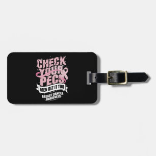 Karo Ihre Pecs Männer Brustkrebs-Bewusstsein Gepäckanhänger