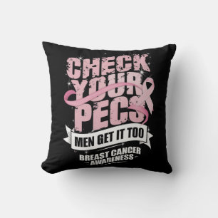 Karo Ihre Pecs Männer Brustkrebs-Bewusstsein Kissen