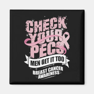 Karo Ihre Pecs Männer Brustkrebs-Bewusstsein Magnet