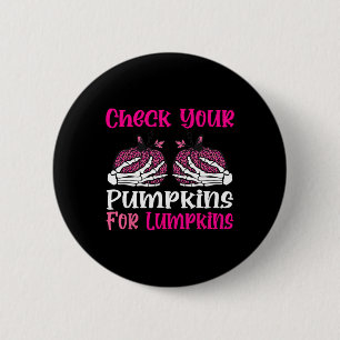 Karo Ihre Pumpkins Brustkrebs Bewusstsein Halbe Button