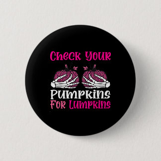 Karo Ihre Pumpkins Brustkrebs Bewusstsein Halbe Button